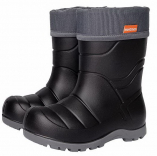 1-912-D05 Черный, подошва серая МОНО 25/26-8 Nordman Flash Сапоги Повсед Веллингтон ЭВА, Чул.Флис, ПУ (100% ПУ) В/О Муж
