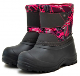 1-020-P06 серо-розовый принт/серый МОНО 24/25-8 Nordman Joy П/сапоги Повсед Сноубутсы Иск.мат, Нат.шерсть, ЭВА Зима жен