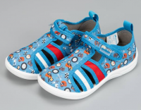 2-752-P10 Голубой с принтом 27-2,28-2,29-2,30-1,31-1 Nordman Stars П/ботинки Повсед Сандалеты Текстиль, Текстиль, ПУ (100% ПУ) Лето Муж