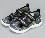 2-749-P06 Серый/Салатовый 27-2,28-2,29-2,30-1,31-1 Nordman Stars П/ботинки Повсед Сандалеты Текстиль, Текстиль, ПУ (100% ПУ) Лето Муж