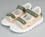 2-1130-E01 Светло-коричневый-зеленый 27-2,28-2,29-2,30-1,31-1 Nordman Boom Туфли Повсед Сандалеты Иск.мат, Кожподклад, ЭВА Лето Муж