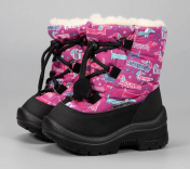 1-2082-P03 фуксия 18-3027 / BADGER DOGS МОНО 23-8 Nordman Mini П/сапоги Повсед Дутики Иск.мат, Нат.шерсть, ПУ (100% ПУ) Зима жен