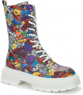 538100/17-02 Разноцвет 34-1,35-1,36-2,37-2,38-1,39-1 Keddo П/сапоги Повсед Дерби Иск.мат, Нат.шерсть, ТЭП Зима жен