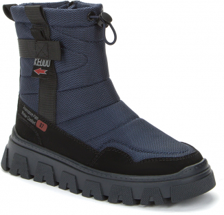 538181/01-02 синий/черный 33-1,34-1,35-1,36-2,37-2,38-1 Keddo П/сапоги Повсед Дутики Иск.мат, Нат.шерсть, ТЭП Зима Муж