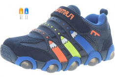 91K-SM-1240 Т.син 24-1,25-1,26-1,27-1,28-1,29-1,30-1 Flamingo П/ботинки Актив.отдых Кроссовки Иск.мат, Текстиль, ТЭП (лампочки) Лето Муж