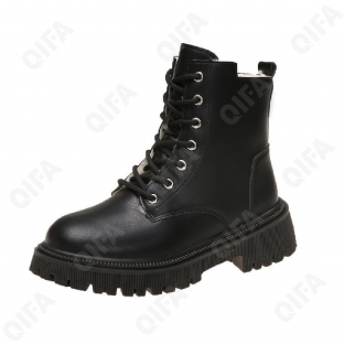 CC4177_8105M-1 Чёр 35-2,36-2,37-2,38-2,39-2,40-2,41-2,42-2 SF Su Fu Bai Ke Ботинки Повсед Дерби Иск.мат, Иск.мех, Резина Зима жен