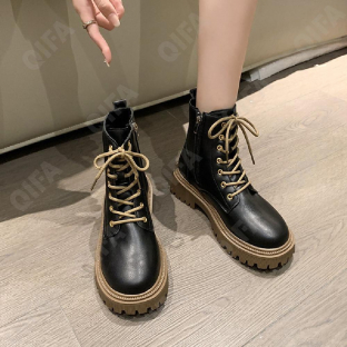 CC4177_819M-1 Чёр 35-2,36-2,37-2,38-2,39-2,40-2 SF Su Fu Bai Ke Ботинки Повсед Дерби Иск.мат, Иск.мех, Резина Зима жен