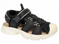 227-2030C Чёрный / белый 32-2,33-2,34-2,35-2,36-2,37-2 Indigo kids Туфли Актив.отдых Сандалеты Иск.мат, Текстиль, ПУ Лето Муж