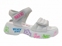 23-475A Бел 33-2,34-2,35-2,36-2,37-2 Indigo kids Туфли Повсед Сандалии Иск.мат, Иск.кожа, ПУ Лето жен