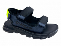 22-600B Чёрный / синий 32-2,33-2,34-2,35-2,36-2,37-2 Indigo kids Туфли Актив.отдых Сандалии Иск.мат, Иск.кожа, ПУ Лето Муж