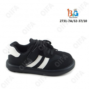 RC51_W2731-7A Чёр 32-1,33-2,34-2,35-2,36-2,37-1 Boys and Girls П/ботинки Актив.отдых Кроссовки Иск.мат, Текстиль, ТПР (TPR-Термопластичная резина) В/О