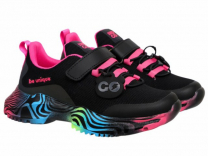 92-090G2 Чёрный / фуксия 32-2,33-2,34-2,35-2,36-2,37-2 Indigo kids П/ботинки Актив.отдых Кроссовки Текстиль, Текстиль, ЭВА В/О жен