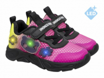 94-420F Фуксия / чёрный 25-2,26-2,27-2,28-2,29-2,30-2 Indigo kids П/ботинки Актив.отдых Кроссовки Иск.мат, Текстиль, ЭВА В/О жен