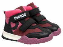 97-090B3 Роз 25-2,26-2,27-2,28-2,29-2,30-2 Indigo kids Ботинки Повсед Оксфорд Иск.мат, Байка/Флис, ТЭП В/О жен