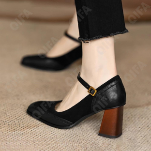 CC3719_JGN-04-2 Чёр 35-1,36-2,37-3,38-4,39-3,40-2 Liza Li's Studio Туфли Повсед Mary Jane Иск.мат, Иск.кожа, Резина Лето жен