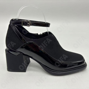 CC4415_CD202506-1 Чёр 36-1,37-2,38-3,39-2,40-2 AVILA Туфли Повсед Ankle Strap Иск.мат, Иск.кожа, Резина Лето жен