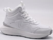 F8514-6 Бел 36-1,37-2,38-2,39-2,40-1 Strobbs Ботинки Повсед Кроссовки Нат.кожа, Иск.шерсть, ЭВА,ТПР,ТПУ вставка Зима жен