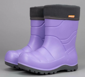 1-912-R07 Фиолетовый, подошва серая 24/25-4,26/27-4 Nordman Flash Сапоги Повсед Веллингтон ЭВА, Чул.Флис, ПУ (100% ПУ) В/О жен