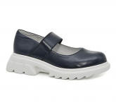 222T-G6-3232 Т.син 33-1,34-1,35-1,36-1,37-1,38-1 Qwest Туфли Школа Mary Jane Иск.мат, Кожподклад, ПУ Лето жен