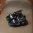 CC3966_V829-B2 Чёр 32-6,33-6,34-6,35-6,36-6 DISPARO Туфли Повсед Сандалии Иск.мат, Кожподклад, ЭВА (EVA-Этиленвинилацетат) Лето жен