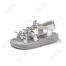CC3651_L2030-B1 Сереб 31-4,32-4,33-4,34-4,35-4,36-4 DISPARO Туфли Повсед Сандалии Иск.мат, Кожподклад, Резина Лето жен