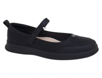 R350194746BK Чёр 33-1,34-2,35-2,36-2,37-1 Сказка Туфли Школа Mary Jane Иск.мат, Текстиль Лето жен