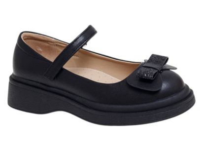 R597994759BK Чёр 32-1,33-1,34-2,35-1,36-2,37-1 Сказка Туфли Школа Mary Jane Иск.мат, Кожподклад Лето жен