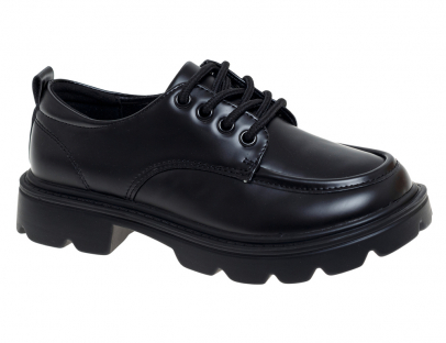 R600594804BK Чёр 32-1,33-1,34-2,35-1,36-1,37-2 Сказка П/ботинки Школа Дерби Иск.мат, Кожподклад В/О жен