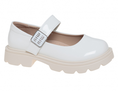 R600594806W Бел 32-1,33-1,34-2,35-1,36-1,37-2 Сказка Туфли Празд Mary Jane Иск.мат, Кожподклад Лето жен