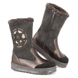 м 3-1551 т.серебро 29-1,30-1,31-1,32-1 Лель П/сапоги Повсед Веллингтон Нат.кожа, Нат.мех, ТЭП Зима жен