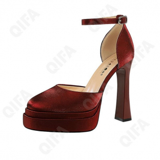 CC4419_DS9271-2 Бордо 36-1,37-1,38-2,39-1,40-1 POPOWOKE Туфли Празд Ankle Strap Иск.мат, Иск.кожа, Резина Лето жен