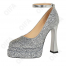 CC4419_DS8325-3 Сереб 36-1,37-1,38-2,39-1,40-1 POPOWOKE Туфли Празд Ankle Strap Иск.мат, Иск.кожа, Резина Лето жен
