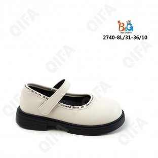 RC51_2740-8L Беж 31-1,32-2,33-2,34-2,35-2,36-1 Boys and Girls Туфли Празд Mary Jane Иск.мат, Иск.кожа, ТПР (TPR-Термопластичная резина) Лето жен