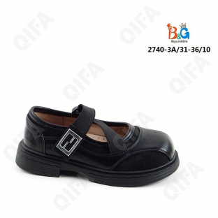 RC51_2740-3A Чёр 31-1,32-2,33-2,34-2,35-2,36-1 Boys and Girls Туфли Школа Mary Jane Иск.мат, Иск.кожа, ТПР (TPR-Термопластичная резина) Лето жен
