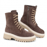 м 4-2257 Сер 36-2,37-2 Лель Ботинки Повсед Дерби Нат.кожа, Нат.мех, ТЭП Зима жен
