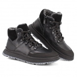 м 7-2260 Б Чёр 41-2,42-2,43-2 Лель Ботинки Повсед Оксфорд Нат.кожа, Нат.мех, ТЭП Зима Муж