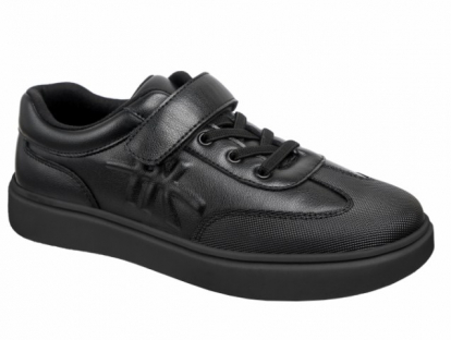41-0555A Чёр 33-2,34-2,35-2,36-2,37-2 Indigo kids П/ботинки Актив.отдых Кроссовки Иск.мат, Текстиль, ТЭП В/О Муж