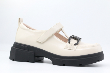 231172п-2 Беж 34-1,35-1,36-1,37-1,38-1 Kapika Туфли Школа T-STRAP Иск.мат, Кожподклад Лето жен