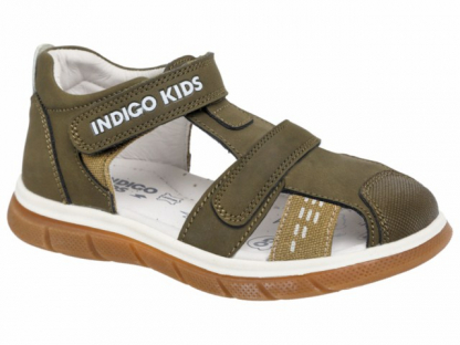 17-690C хаки 28-2,29-2,30-2,31-2,32-2,33-2 Indigo kids П/ботинки Повсед Сандалеты Нат.кожа, Кожподклад Лето Муж