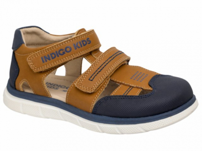 17-700C Кэмел 28-2,29-2,30-2,31-2,32-2,33-2 Indigo kids П/ботинки Повсед Сандалеты Нат.кожа, Кожподклад Лето Муж