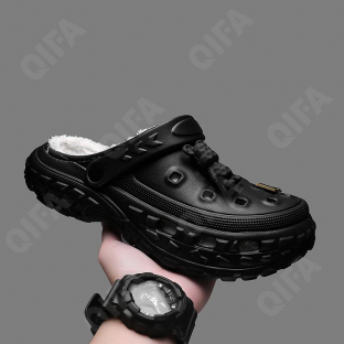 CC4922_C0821M-9-1 Чёр 40~41-10,42~43-10,44~45-10,46~47-10 AVILA Туфли Пляж Кроксы ЭВА, Иск.мех, ЭВА (EVA-Этиленвинилацетат) Лето Муж