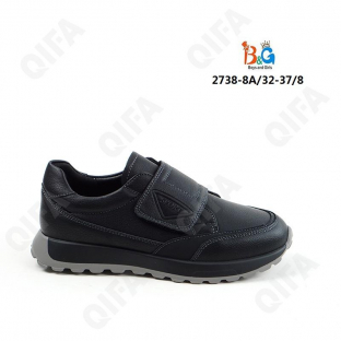 RC51_2738-8A Чёр 32-1,33-1,34-2,35-2,36-1,37-1 Boys and Girls П/ботинки Актив.отдых Кроссовки Иск.мат, Иск.кожа, ПУ (PU-Полиуретан) В/О Муж