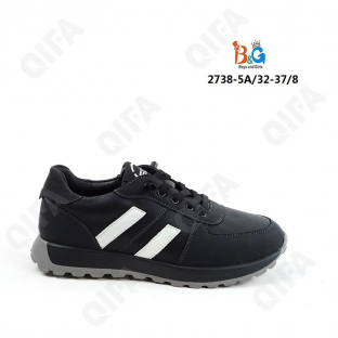 RC51_2738-5A Чёр 32-1,33-1,34-2,35-2,36-1,37-1 Boys and Girls П/ботинки Актив.отдых Кроссовки Иск.мат, Иск.кожа, ПУ (PU-Полиуретан) В/О Муж