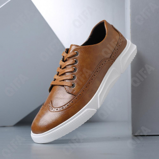 CC4114_SS1588-11 Оранж 38-2,39-2,40-2,41-2,42-2 ELANHUO П/ботинки Школа Дерби Иск.мат, Иск.кожа, Резина В/О Муж