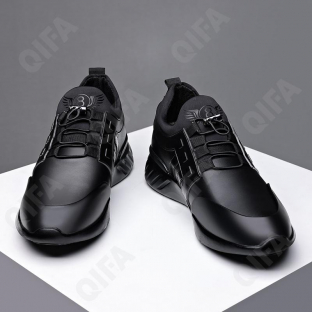 CC4114_S8915-1P Чёр 43-2,44-2,45-2,46-2,47-1,48-1 ELANHUO П/ботинки Повсед Оксфорд Нат.кожа, Текстиль, Резина В/О Муж