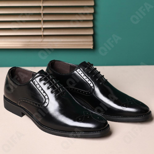 CC4114_S8388-L1 Чёр 44-3,45-3,46-2,47-1,48-1 ELANHUO П/ботинки Повсед Оксфорд Иск.мат, Иск.кожа, Резина В/О Муж