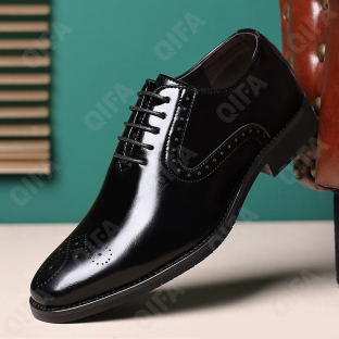 CC4114_S8388-1 Чёр 40-1,41-2,42-2,43-2,44-2,45-1 ELANHUO П/ботинки Повсед Оксфорд Иск.мат, Иск.кожа, Резина В/О Муж