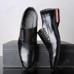 CC4114_S6258-1 Чёр 40-1,41-2,42-2,43-2,44-2,45-1 ELANHUO П/ботинки Повсед Слиперы Иск.мат, Иск.кожа, Резина В/О Муж