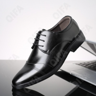 CC4114_S6237-L1 Чёр 44-3,45-3,46-2,47-1,48-1 ELANHUO П/ботинки Повсед Дерби Иск.мат, Иск.кожа, Резина В/О Муж