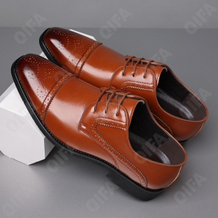 CC4114_S5655-L11 Оранж 44-3,45-3,46-2,47-1,48-1 ELANHUO П/ботинки Повсед Дерби Иск.мат, Иск.кожа, Резина В/О Муж